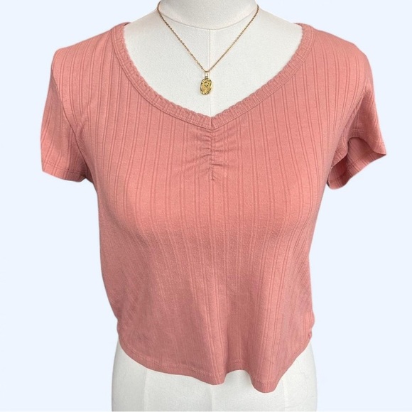 ribbed ruched top - Picture 1 of 4